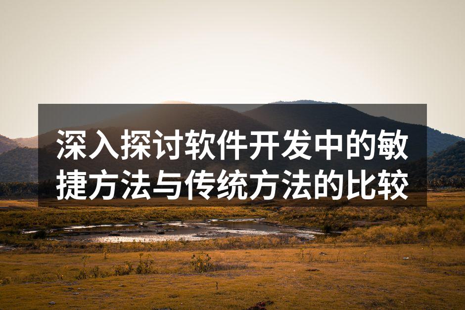深入探讨软件开发中的敏捷方法与传统方法的